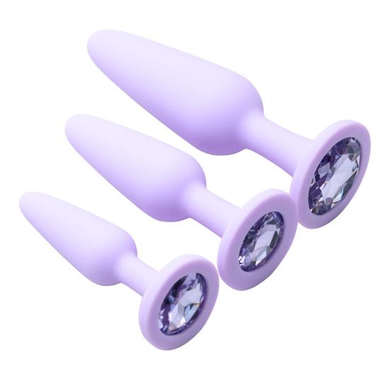 Silicone Anal Stopper Butt Stopper Toy Jeweled Anal Adult Sex Toy Personal Anal Trainer for Women