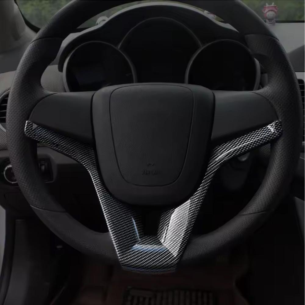 For Chevrolet Cruze Sedan Hatchback 2009 -2015 Car Steering Wheel Panel Cover Sequins Accessories