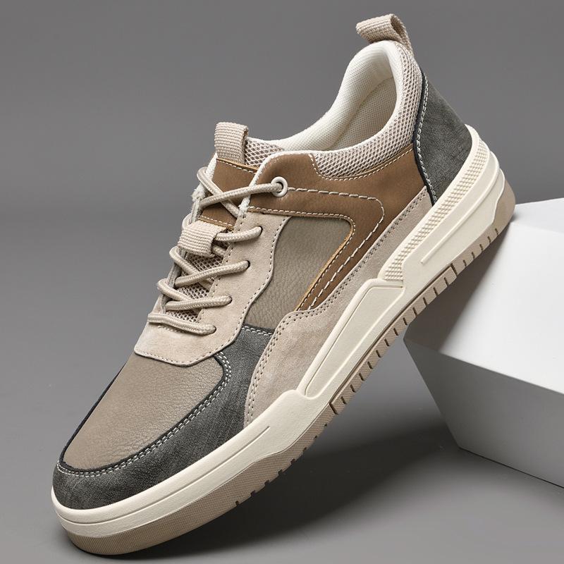 Men's shoes 2025 summer new breathable thin wear-resistant heightening platform shoes youth outdoor trend casual board shoes