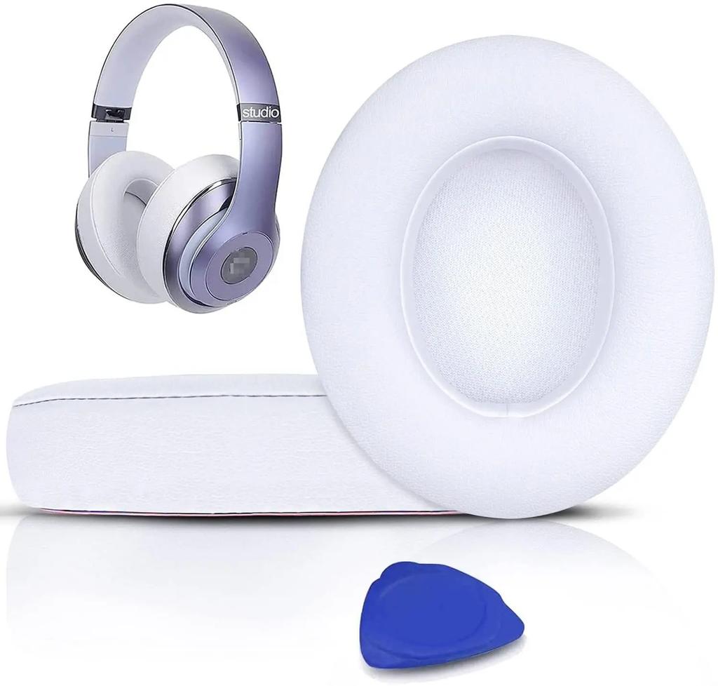 Náhradní náušníky pro Beats Studio 2 Studio 3 z proteinové kůže a paměťové pěny, náušníky, náhradní polštářky do uší pro sluchátka Beats Studio 2 Studio 3.