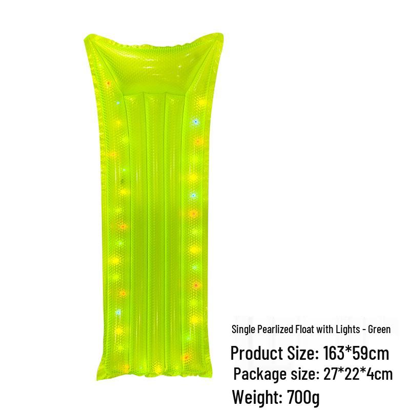 Inflatable PVC Float Recliner: Foldable Striped Swimming Bed