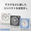 CASIO Alarm Clock Radio-Controlled Table White Analog Desktop Compact Light TQ-750J-7JF