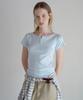 Sseomweeobeoteo Lay Button Raglan Top - Light Blue