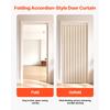 SucceBuy Accordion Door 47x78inch Blackout Fabric Folding Magnetic Door Curtain with Hanging Hooks for Doorways Bedrooms 1 Panel