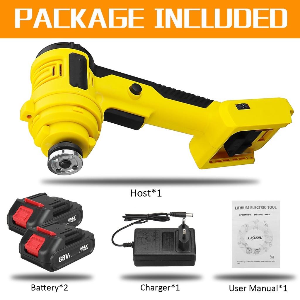 Electric Mini Angle Grinder Adjustable Speed Li-ion Battery Cutting Power Tool For 18V Battery 10000RPM 88VF 1580W