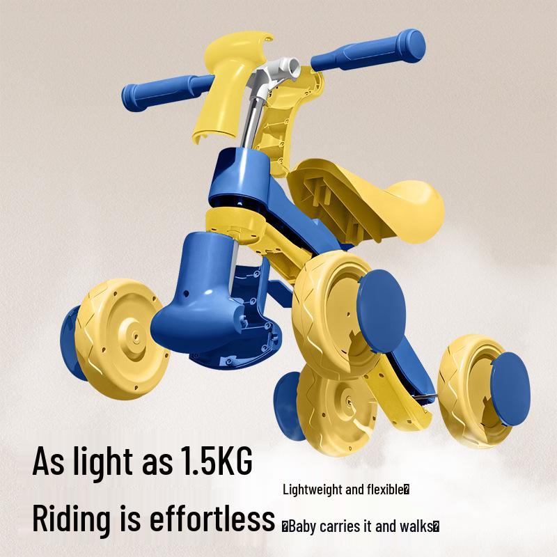 Beginner's Balance Bike & Walker for Kids Aged 1-3: 4-Wheel Strider Scooter