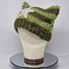 Cat Ear Beanie Hat for Women Harajuku Style Star Patched Earflap Hat Handmade Crochet Hat Y2K Sweet Winter Warm Headwear