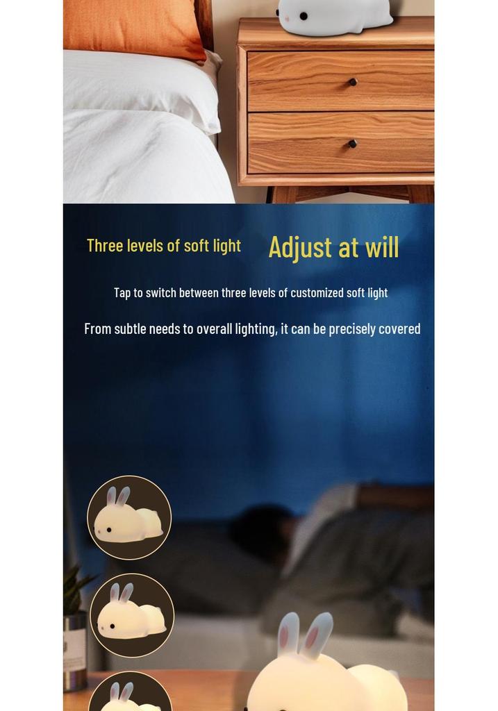 Cute Bunny Night Light - Bedside Lamp & Baby Sleep Companion