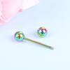 7 Pcs/Set The Plating Color Steel Stainless Steel Rod Tongue Nailed Double Ball