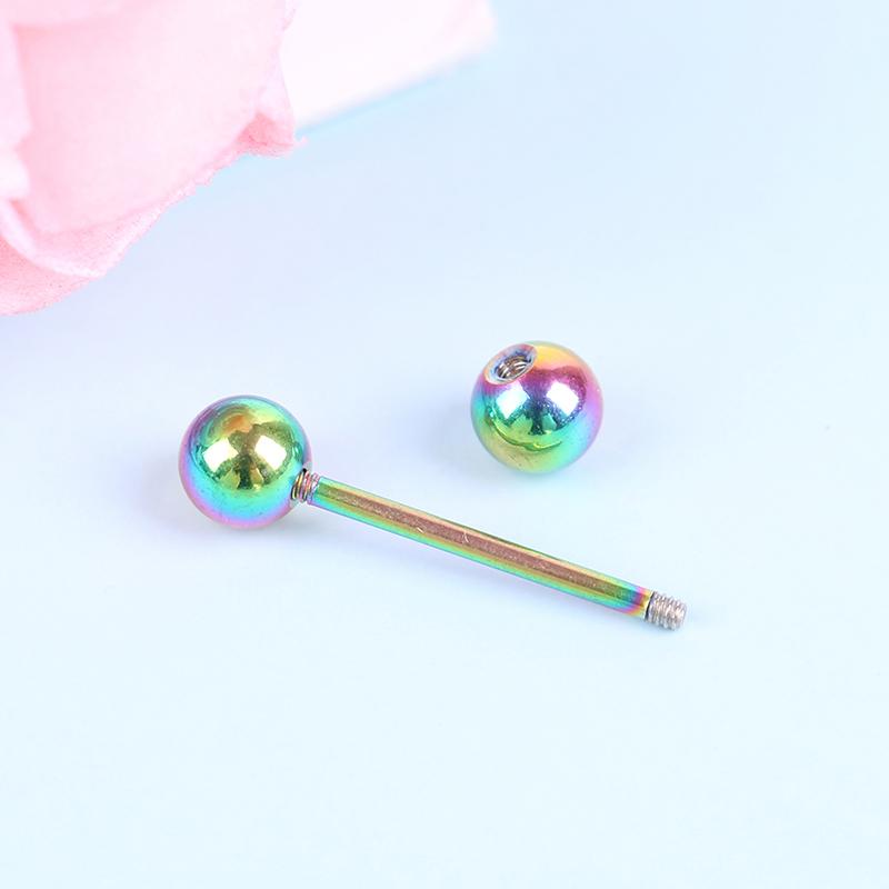 7 Pcs/Set The Plating Color Steel Stainless Steel Rod Tongue Nailed Double Ball
