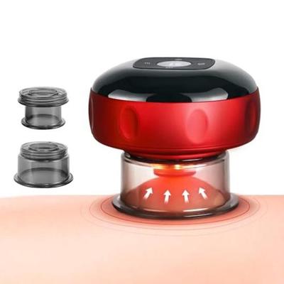 5-in-1 Elektrisches Schröpfset zur Schmerzlinderung Lichttherapie Massage für Rücken-, Schultermuskelschmerzen Durchblutung Hautstraffung Inklusive 2 Schröpfgläser