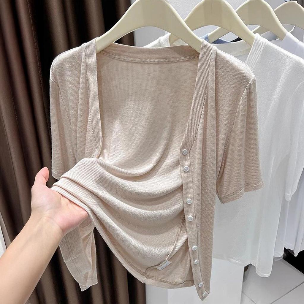 Di Yun Y2K Style Simple Short-Sleeved Women's Shirt - 2026 Spring/Summer Collection