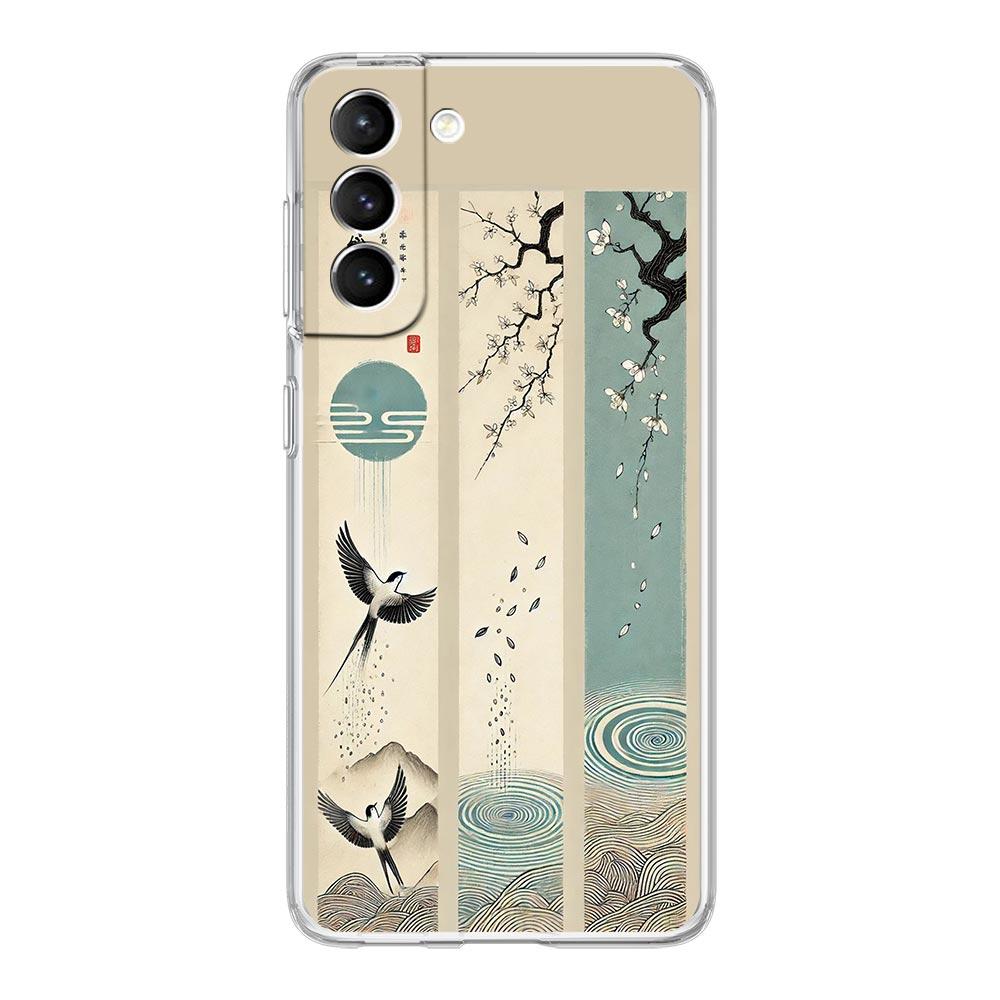 Phone Case For Samsung S25 Edge S24 S23 FE S22 Ultra S20 S21 5G S10 Plus S10E Clear Cover Japan Tokyo Osaka Kanagawa Label