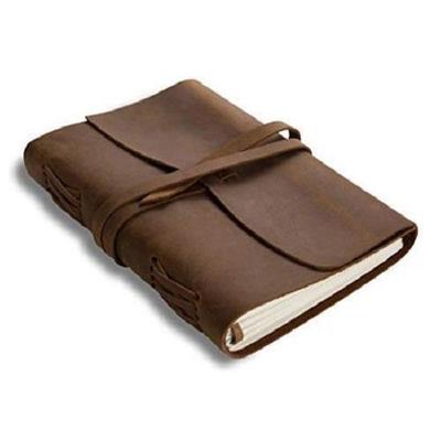 Leather Journal Writing Notebook Antique Handmade Leather Bound Notepad for Men and Women Unlined Paper 7 X 5 Inches