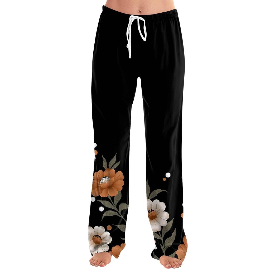 Women's Allover Printed Home Pants Sleeping Pajama Pants Long Pants Pajama Pants Yoga Pants