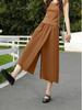 2025 Women's Plus Size High Waist Summer Skirt Pants - Loose, Slimming, Thin Fit