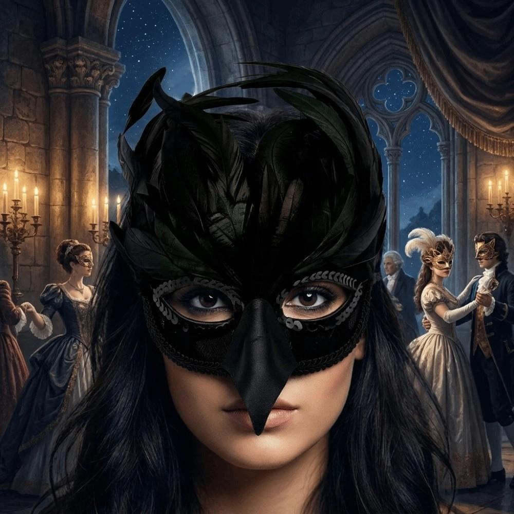 Bird Mouth Half Face Mask Gothic Style Masquerade Mask Makeup Accessory Crow Mask Carnival Event