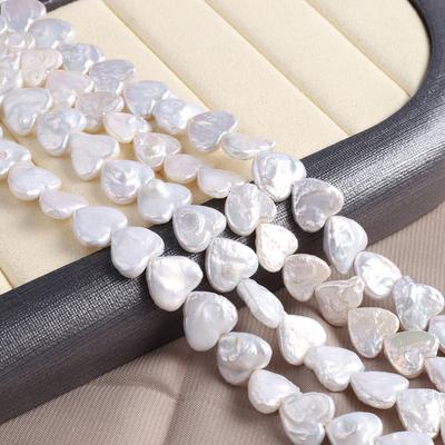 1Strand, Artificial Pearl Heart Beads, Bohemian Loose Spacer Beads for Jewelry Making DIY Women Men Necklace Anklet Bracelet Accessories Beading 36 Cm