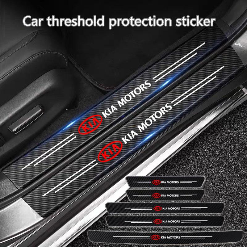 2026 Heißer Autoaufkleber Auto Kohlefaser Türschwellen-Schutzaufkleber für KIA sportage ceed sorento cerato optima picanto rio soul