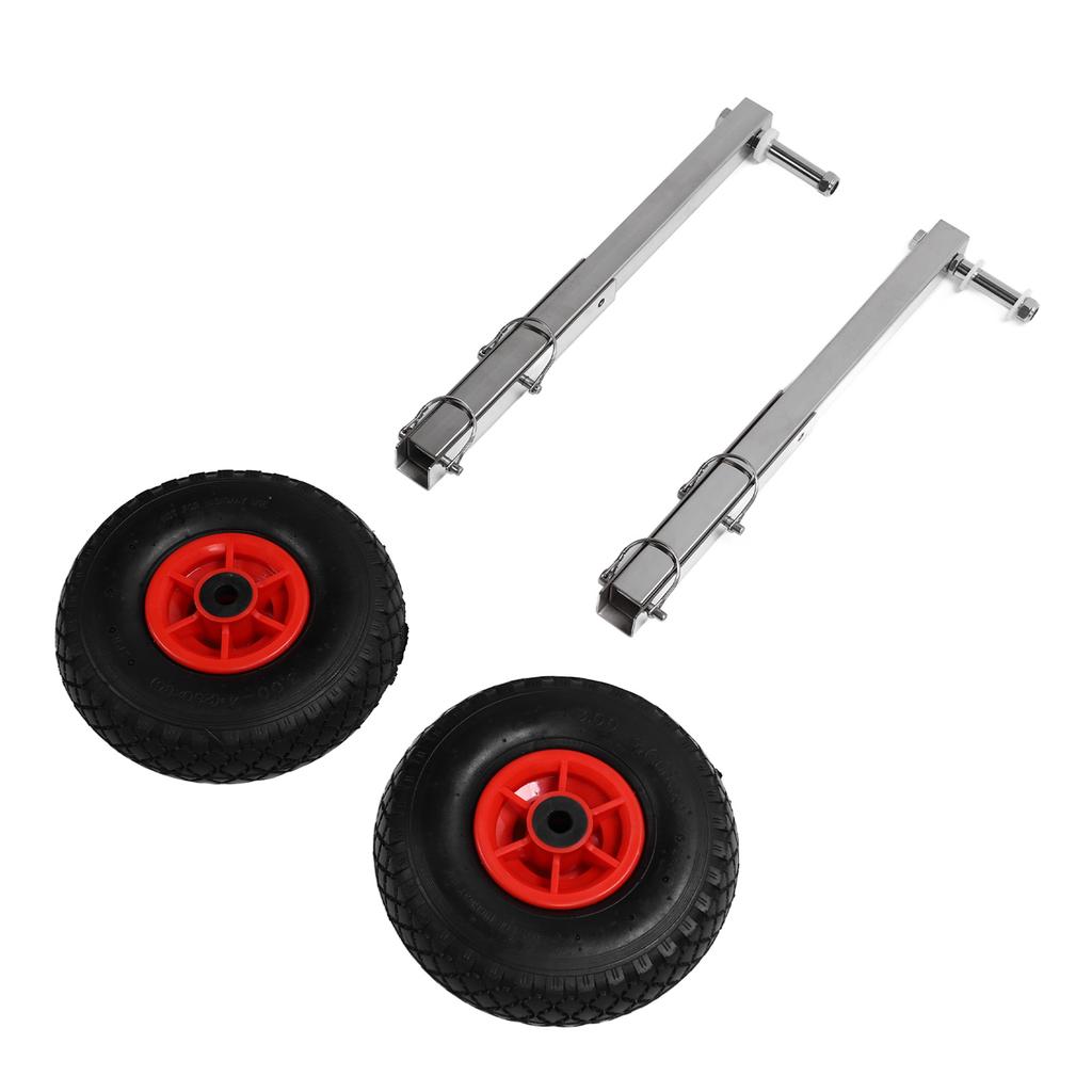 2 buc roată de lansare pentru bărci, din oțel inoxidabil, cu roată de lansare pentru pupa bărcii, cu pini de eliberare rapidă