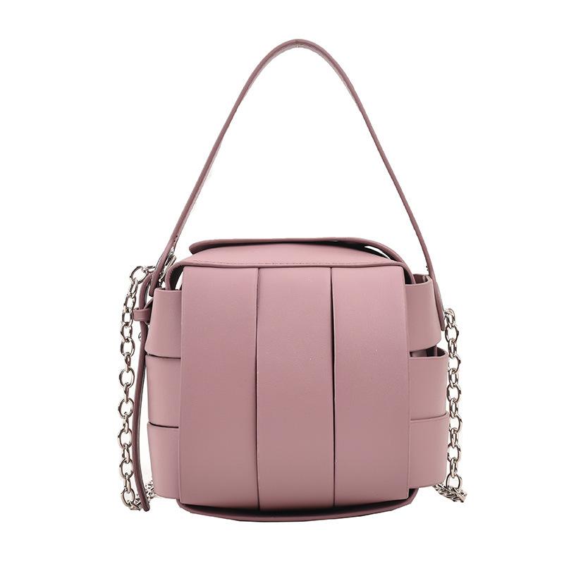 This Year's Popular Bag 2025 Korean Version of Fashion Color Matching Plaid Personality Ins Girl Portable Chain Box Bag Pu