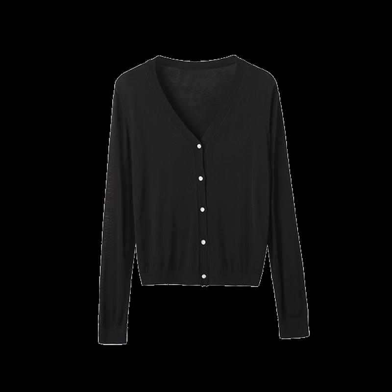 Srcr Women's Silk Blend V-Neck Knit Cardigan