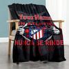 Atletico Madrid Personalized Name Blanket Lightweight Customizable Blanket Soft Warm Cozy Throw For Chair Living Room Sofa Livingroom for All Occasion