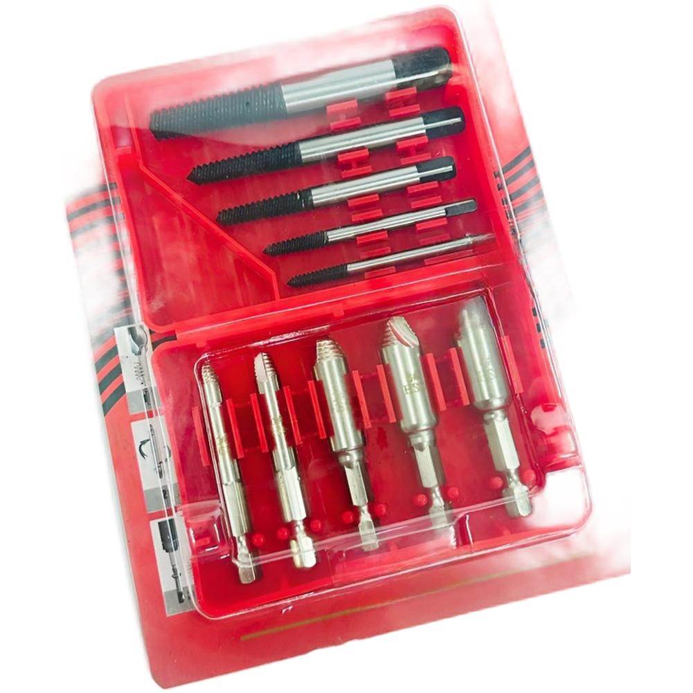 Left Hand Drill Bit Broken Screw Extractor Automotive Maintenance Compact Storage Case Automotive Repair Tool Set