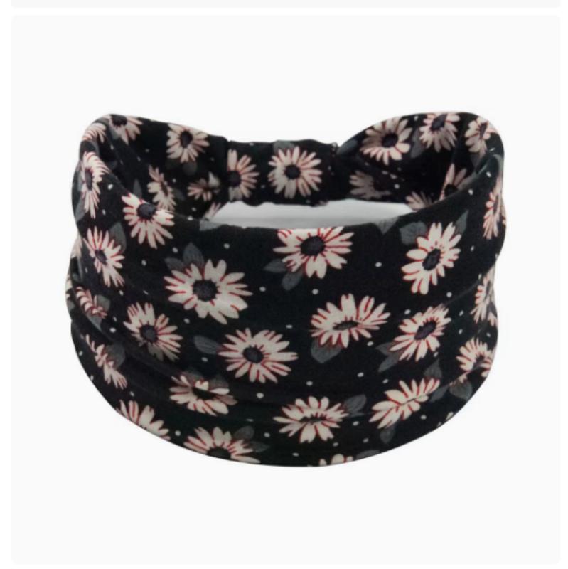 Women's  Boho Cotton Printed Headband Sports Band Striped Headband A Wide Edge Yoga Headband Soft Hair Band Headdress Bundle Women Girls Hair Band