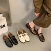 Francuskie niszowe buty Mary Jane retro małe skórzane buty 2025 wczesna wiosna wersja koreańska płaskie pojedyncze buty wszechstronne mokasyny małe skórzane buty