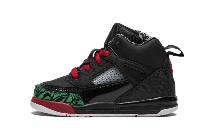 Jordan Spizike BT Rutschfeste Dämpfung Abriebfeste High-Top Kleinkinderschuhe Schwarz Rot Grün Säugling Und Kleinkind 317701-026 25