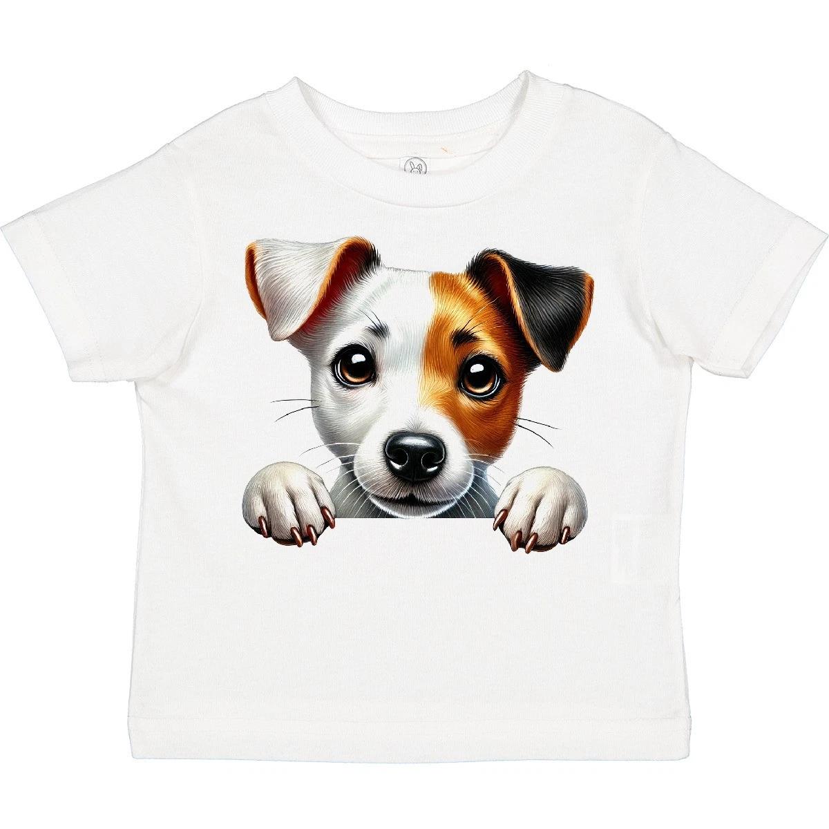 Inktastic Adorable Puppy Face Art Toddler T-Shirt Cute Animal Jack Russell Child 100