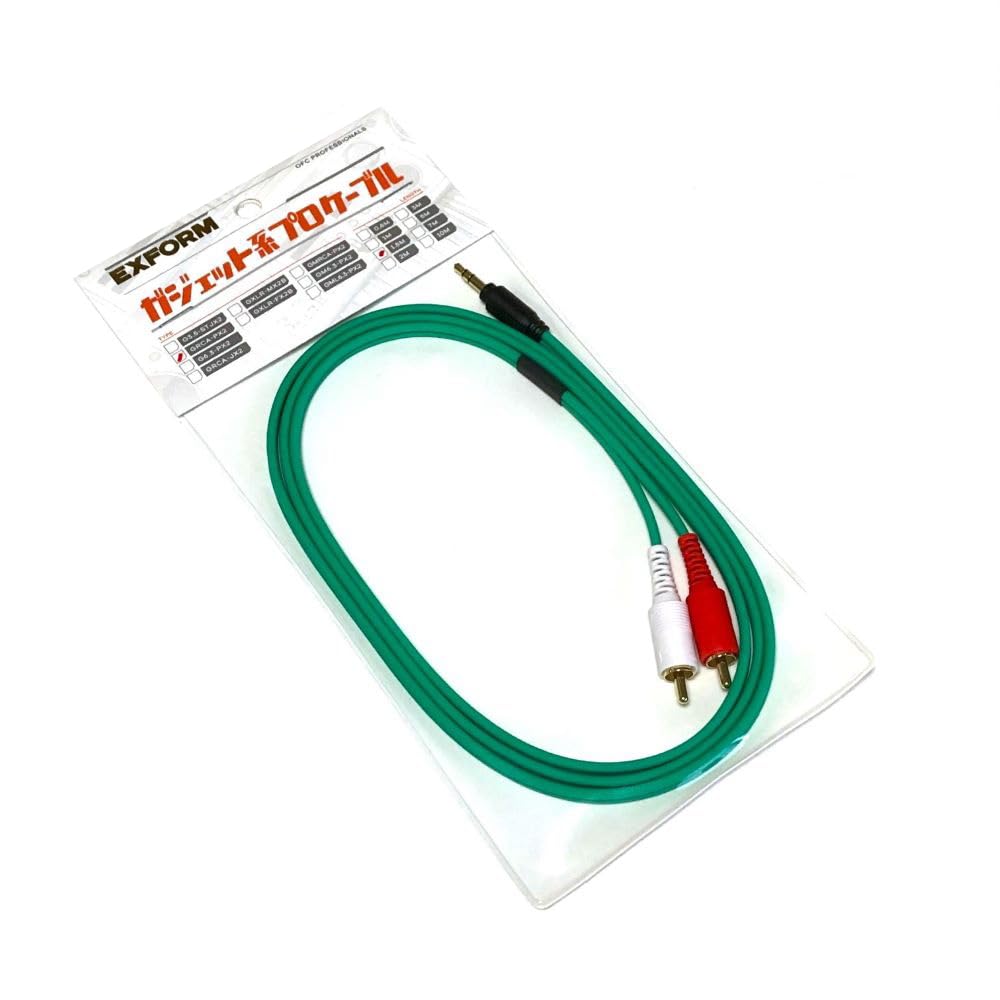 EXFORM Gadget Pro Cable Mini Stereo to Split RCA Made in OFC GRCA-PX2-1.5M / 3.5mm Plug, Japan, - 1.5M