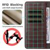 RFID Blocking Wallet Case for iPhone/Samsung 3 Card Slots + Cash Pocket Adjustable Kickstand | Textured Vegan Leather Phone Cover