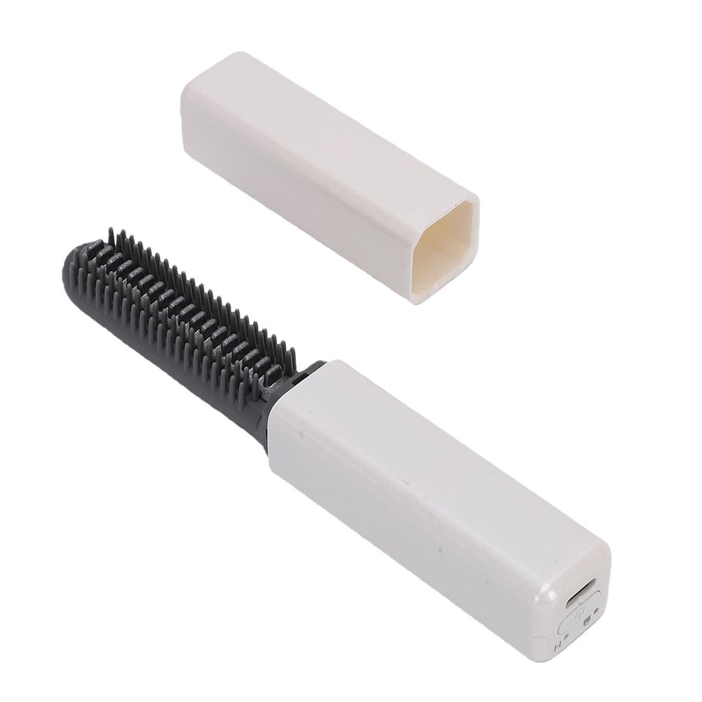 Short Hair Straightener Brush 180 degrees C Constant Temperature Type C Charging 15s Heating Mini Straightener Brush