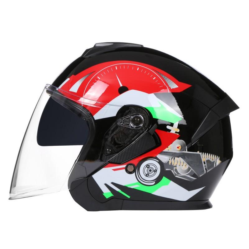 

Bailide Helmet 3/4 Half Motorcycle Double Lens Cycling M(57-58)