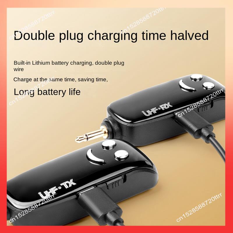 

ABNR UHF Wireless Microphone Head Wearing Headset Digital Display Mic Headset Little Bee Loudspeaker Teaching Microphone чорний