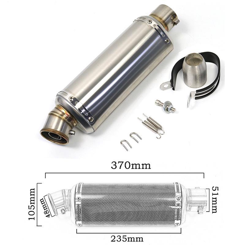 Compatible Exhaust Pipe for Yamaha R3/R6/R15, Kawasaki Ninja 250/400, Duke 200, RC 390