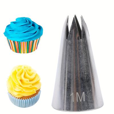 1pc, Stainless Steel Rose Medium Pipping Tip for Perfect Frosting and Decorating - Ideal for Cupcakes