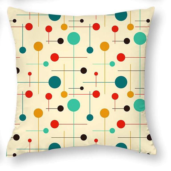 Home Decor Retro Geometric Pattern Digital Print Pillow Covers Pattern Cushion Cover Suitable For Sofa Bedroom Car Pillow Cover