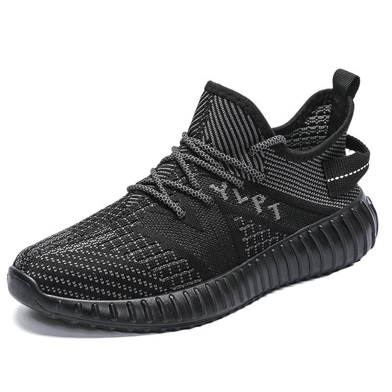 Men's and Women's Fly-woven Casual Shoes Mesh Breathable Sports Shoes Work Shoes Tide Low-top Round Head Shoes