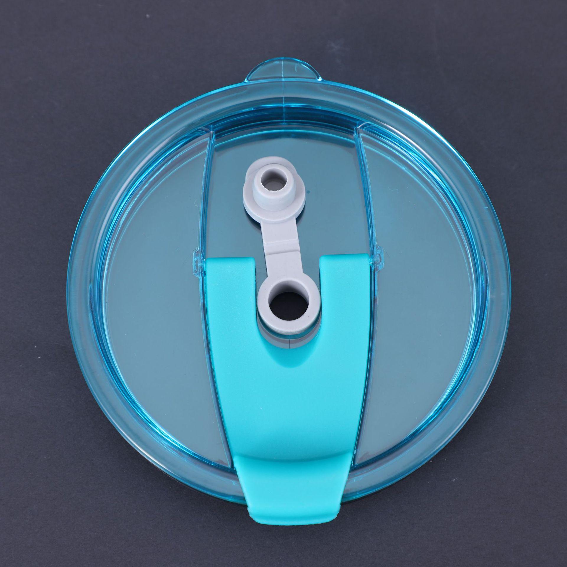 

Прозрачный автомобильный стакан 30 унций с герметичной откидной крышкой и соломинкой для кофе, молока или ледяного короля синий