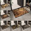 Leopard Print Welcome Entrance Doormat Washable Indoor Outdoor Floor Mat Non-Slip Hallway Bath Rug Home Decoration Carpet