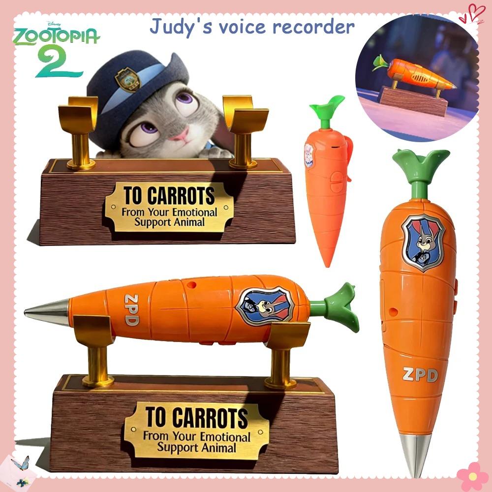 @In Stock Zootopia 2 3D-Printed Stand & Judy’S Carrot Voice Recorder | 60S Mini Recording 2-In-1 Gel Pen | Valentine'S Day Gift