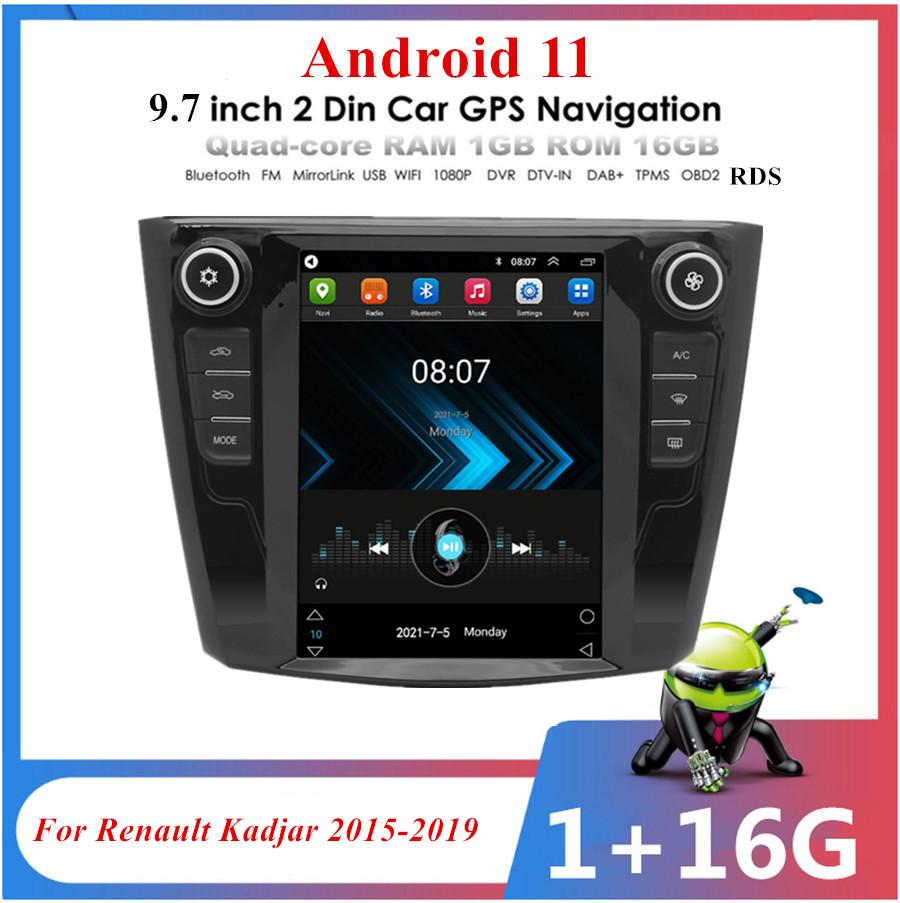 9.7''Android 11 16GB Car Stereo Radio GPS FM Navi DAB For Renault Kadjar 2015-19