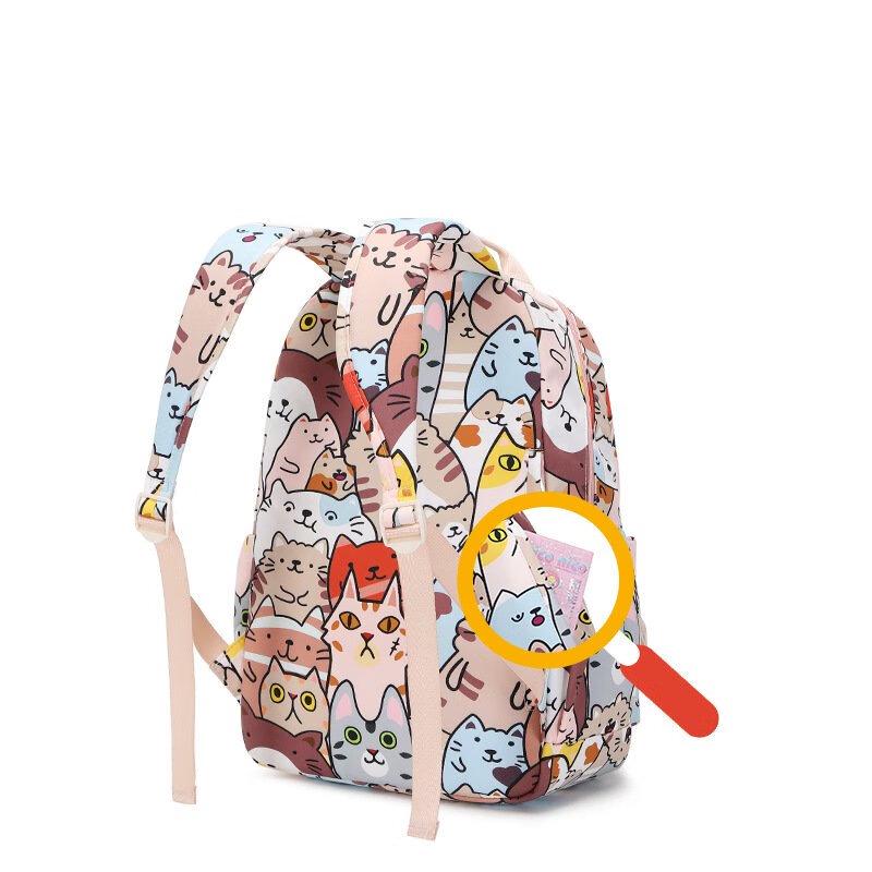 Colorful Cat Print Backpack