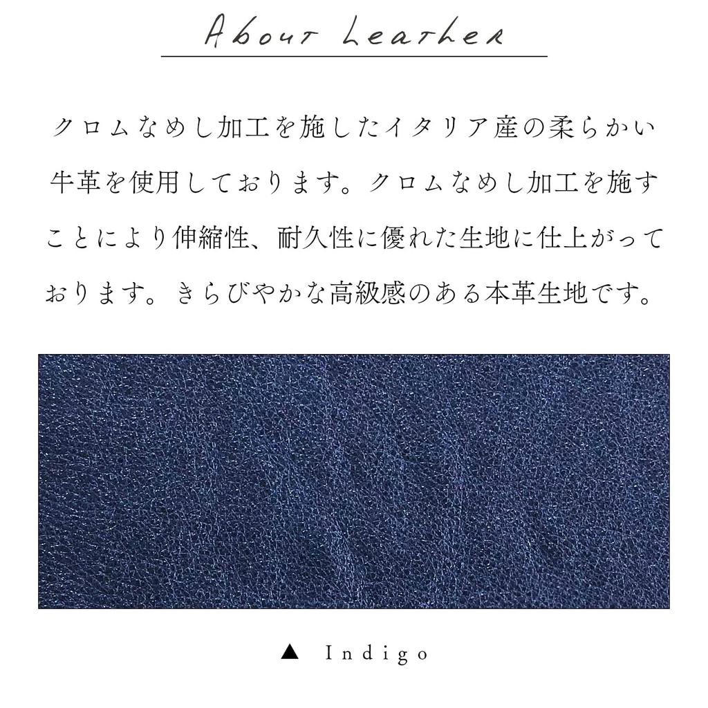 Trendy Yamagishi Genuine Leather Long Wallet with Zipper, Card Slots, Coin Purse, Glitter, Indigo, for Men and Women
