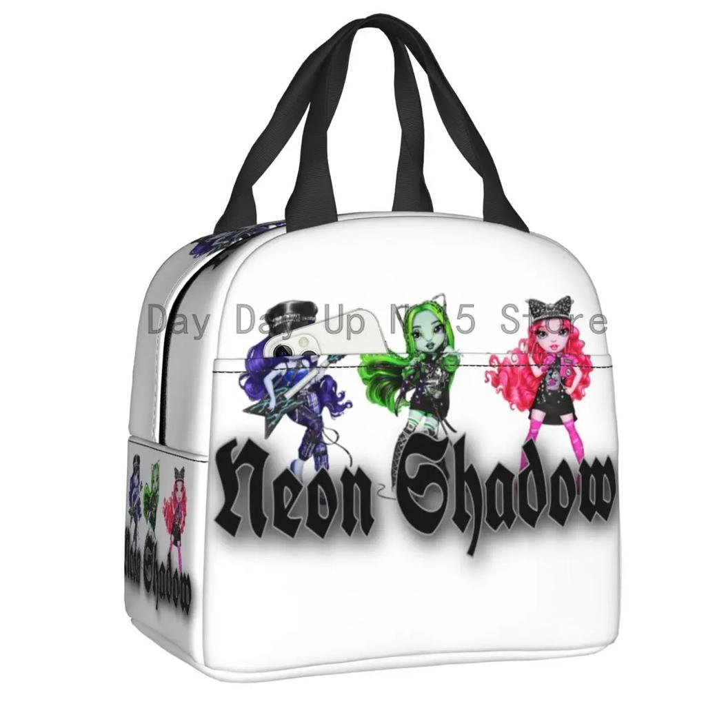 Rainbow High Insulated Lunch Bag for Outdoor Picnic Cartoon Anime Tv Portable Thermal Cooler Lunch Box Women Kids