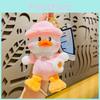 Adorable Plush Duck Keychain Colorful School Bag Charm Creative Car Accessory