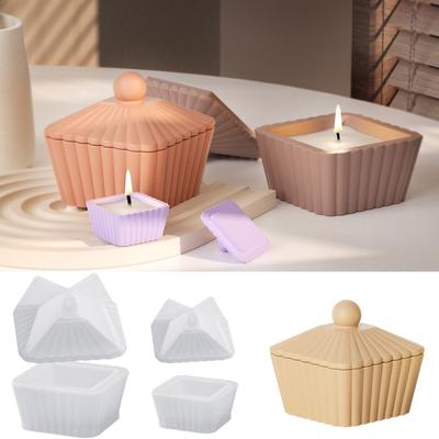Blumentopf Silikonform Streifen? Trapezförmige Aufbewahrungsbox Gipsbetonform Kerze Topfpflanze Kristall Epoxidharzform DIYs